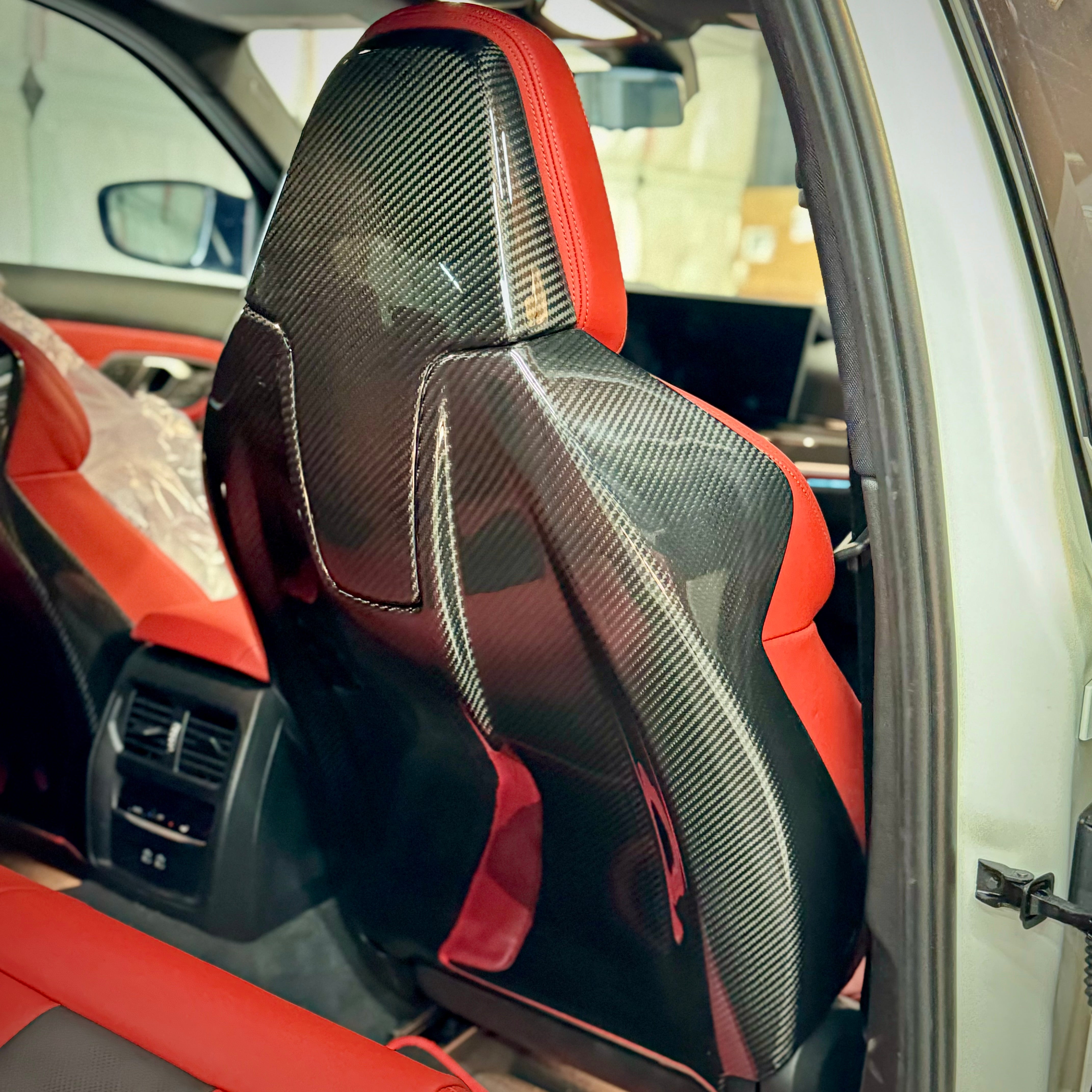 BMW G8X G80 G82 G83 M3 M4 Carbon Fiber Seat Back Covers (For Non Buckets)