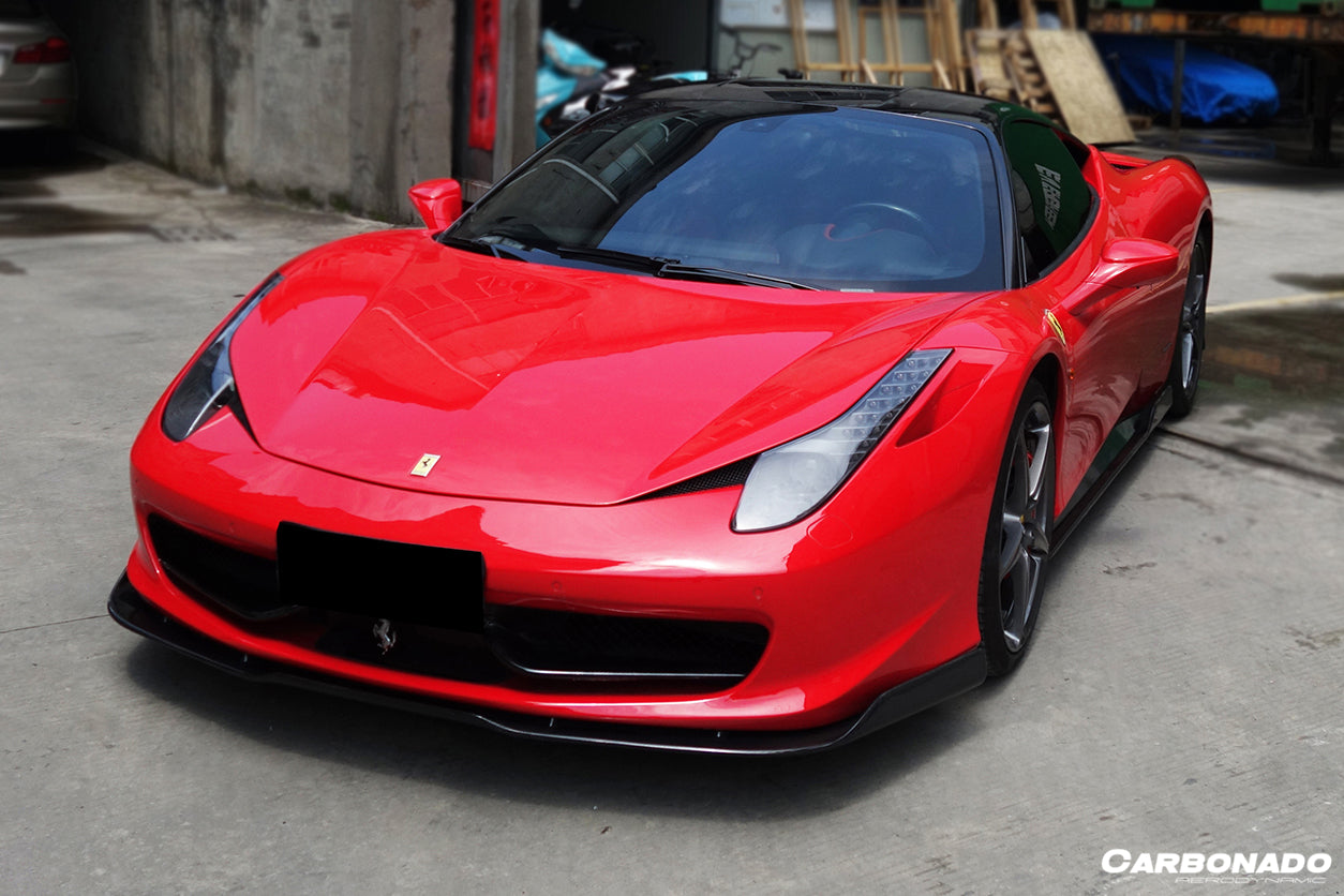 2010 - 2015 Ferrari 458 Coupe& Spyder AV Style Carbon Fiber Front Lip