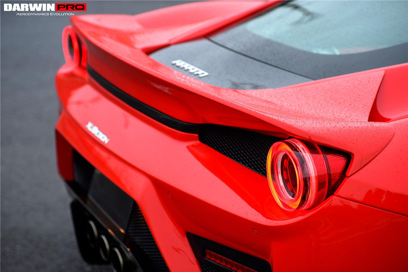 2010-2015 Ferrari 458 Coupe BKSS Style Partial Carbon Fiber Rear Bumper And Carbon Fiber Trunk With Tail Light Cover