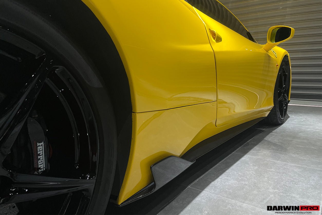 2010 - 2015 Ferrari 458 Coupe/Spyder Speciale Style Carbon Fiber Side Skirts Canards