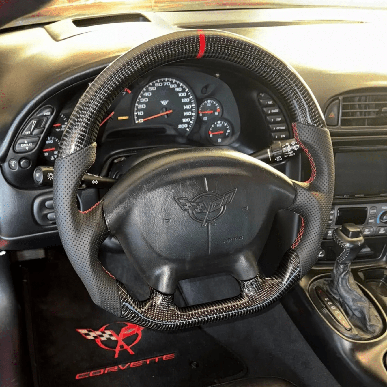Chevrolet Corvette C5 Custom Carbon Fiber LED Digital Display Steering Wheel 1997-2004