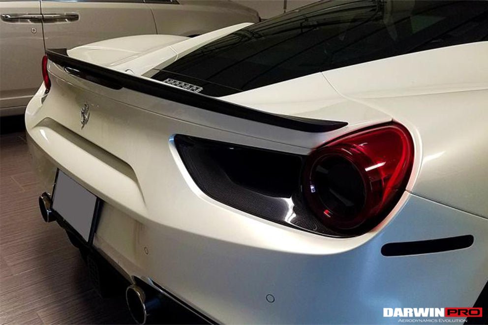 2015 - 2020 Ferrari 488 GTB BKSS Style Carbon Fiber Trunk Spoiler