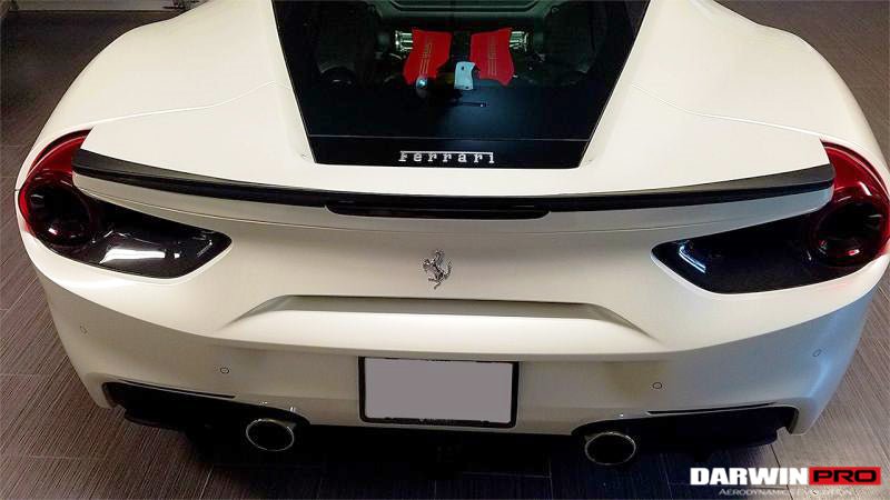 2015 - 2020 Ferrari 488 GTB BKSS Style Carbon Fiber Trunk Spoiler