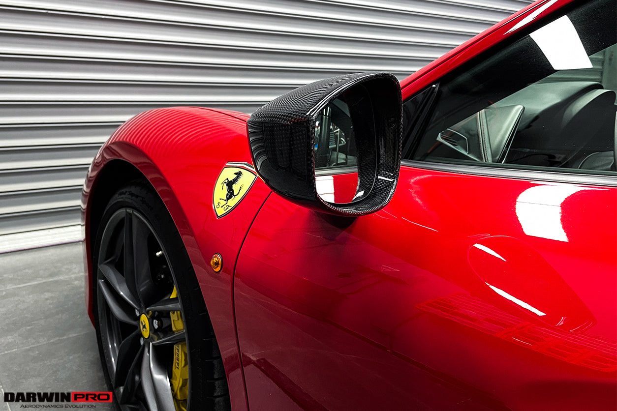 2015 - 2020 Ferrari 488 GTB & Spyder Carbon Fiber Mirror House & Base Replacement