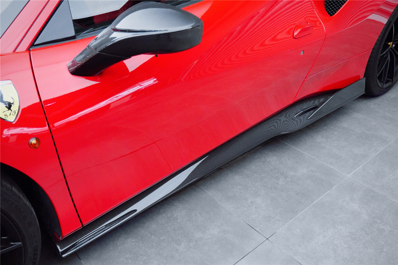 2015 - 2020 Ferrari 488 GTB/Spyder iMP-Performance Carbon Fiber Side Skirts Under Board