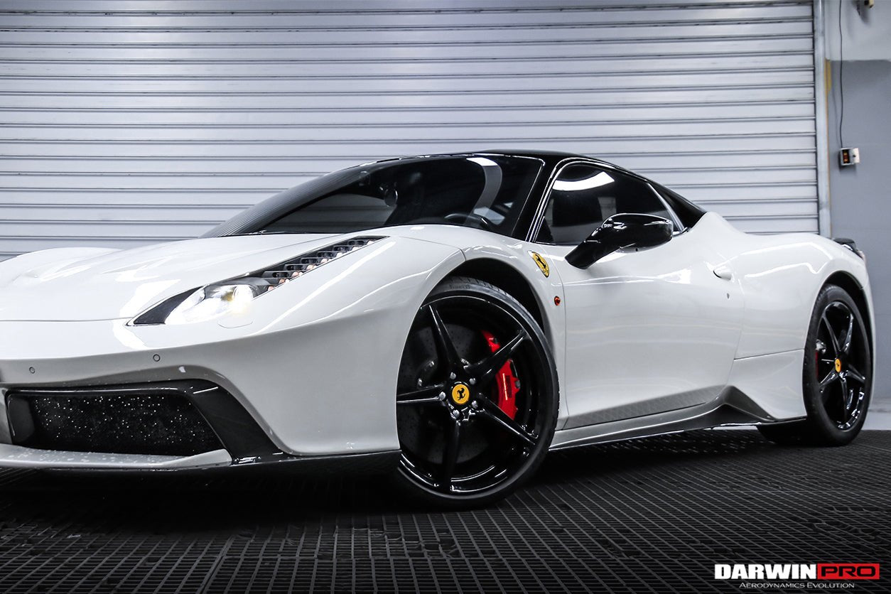 2010-2015 Ferrari 458 Coupe & Spyder BKSS Style Carbon Fiber Hood and Partial Carbon Fiber Front bumper