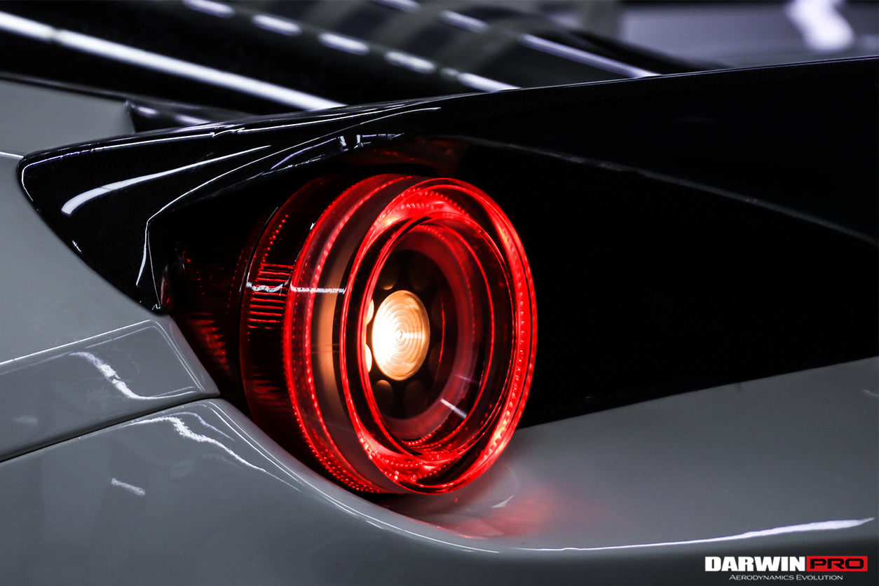 2010-2015 Ferrari 458 Coupe BKSS Style Partial Carbon Fiber Rear Bumper And Carbon Fiber Trunk With Tail Light Cover