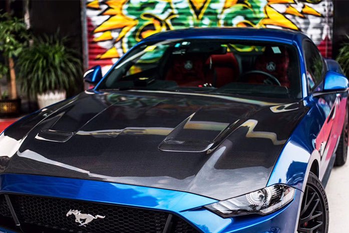 Ford Mustang Carbon Fiber Hood (2018-2023)
