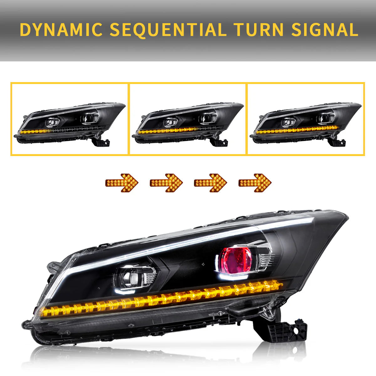 2008 - 2012 Honda Accord Sedan (Not For 2-Door Coupe) LED Headlights