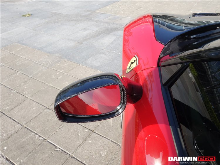 2010 - 2015 Ferrari 458 Coupe/Spyder/Speciale Dry Carbon Fiber Mirror Housing Replacement