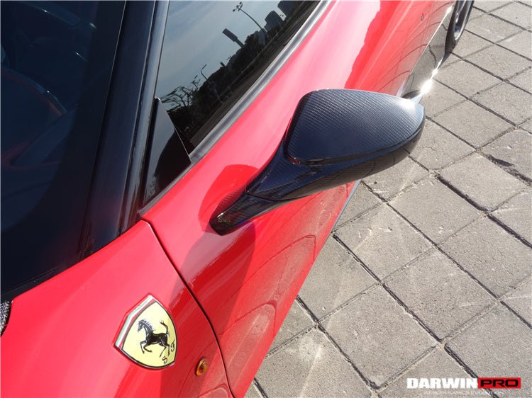 2010 - 2015 Ferrari 458 Coupe/Spyder/Speciale Dry Carbon Fiber Mirror Housing Replacement