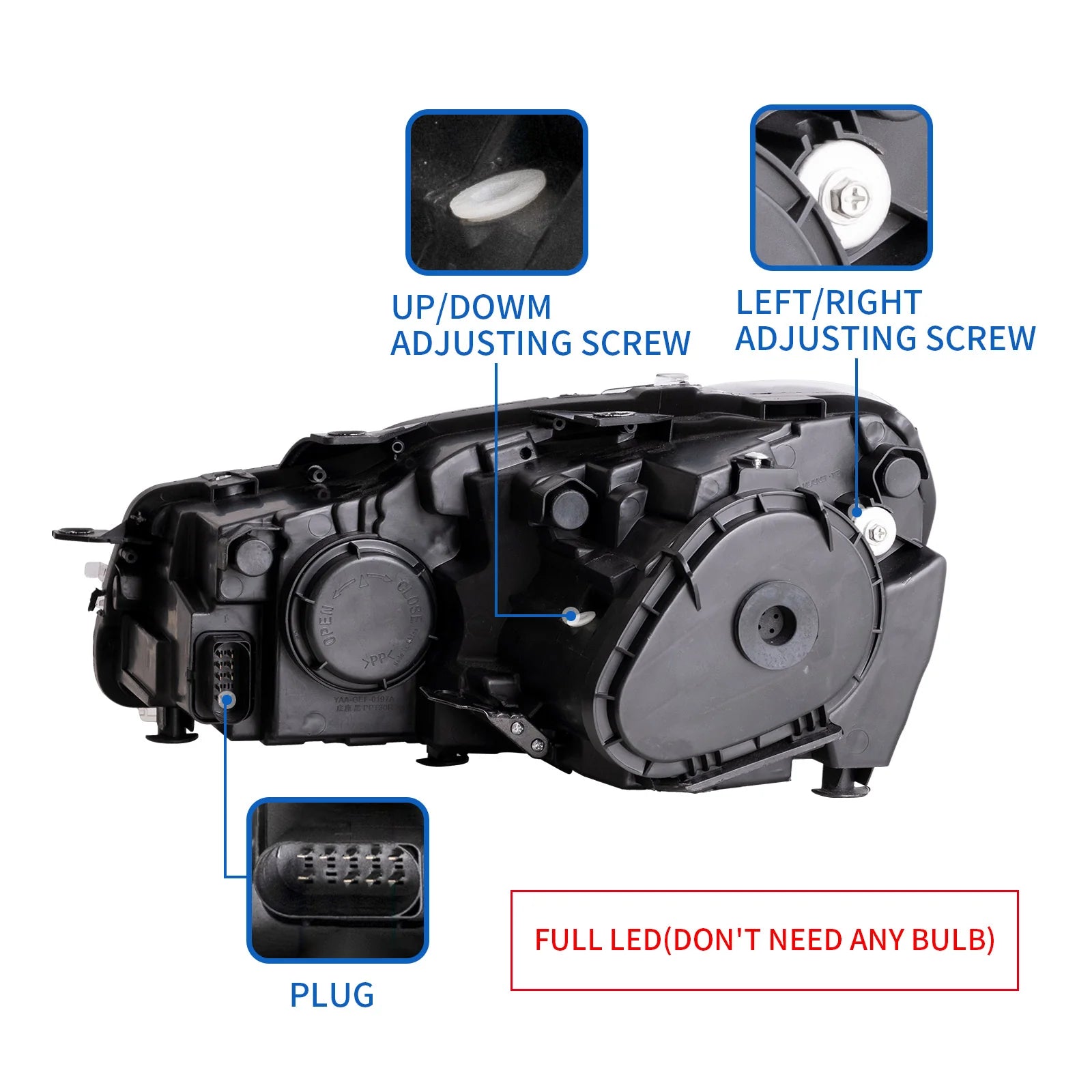 Volkswagen Golf Mk6 Halogen Models LED Headlights 2008 - 2014 (Europe: 2008-2012)
