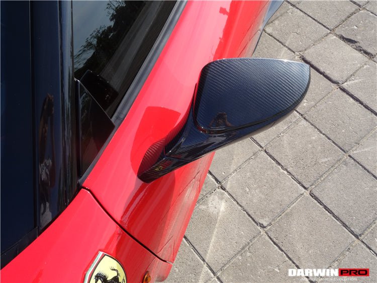 2010 - 2015 Ferrari 458 Coupe/Spyder/Speciale Dry Carbon Fiber Mirror Housing Replacement