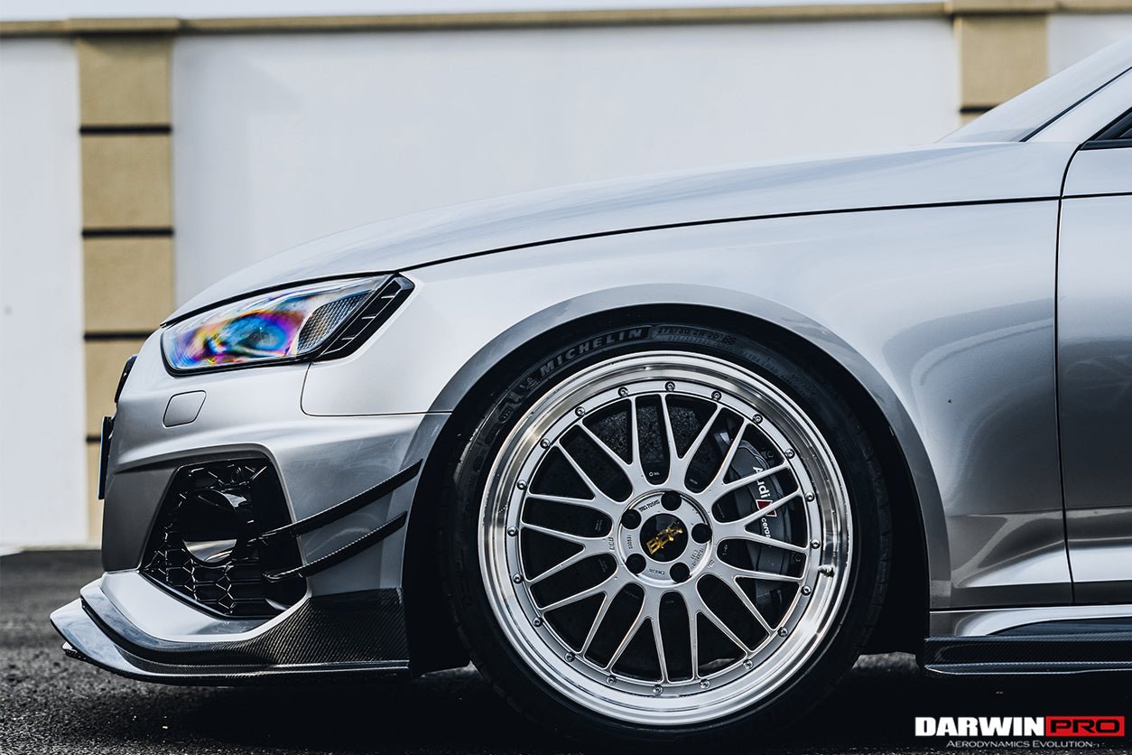 2020 - 2024 Audi RS4 B9.5 BKSS Style Carbon Fiber Front Bumper Canards