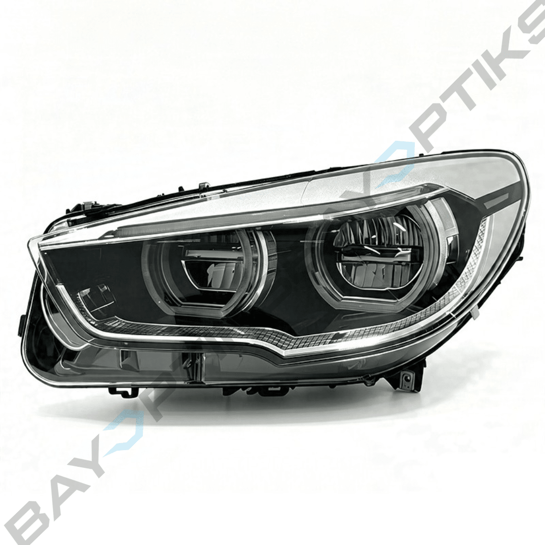 BMW F07 5 Series GT Dual-Color LED Headlights with Yellow/White Angel Eyes 2010-2017