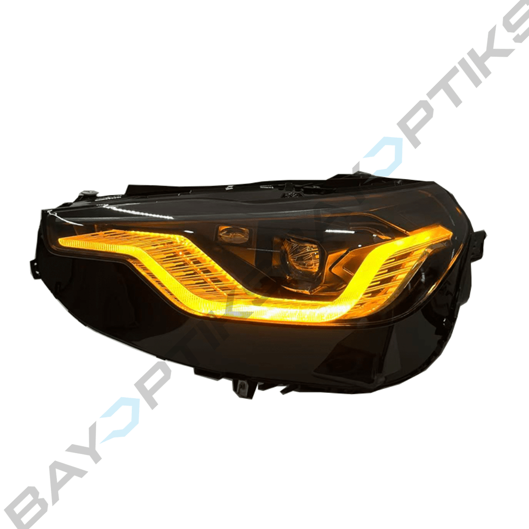 BMW 2 Series G42 Gold Dual Color LED Headlights 2022-2026