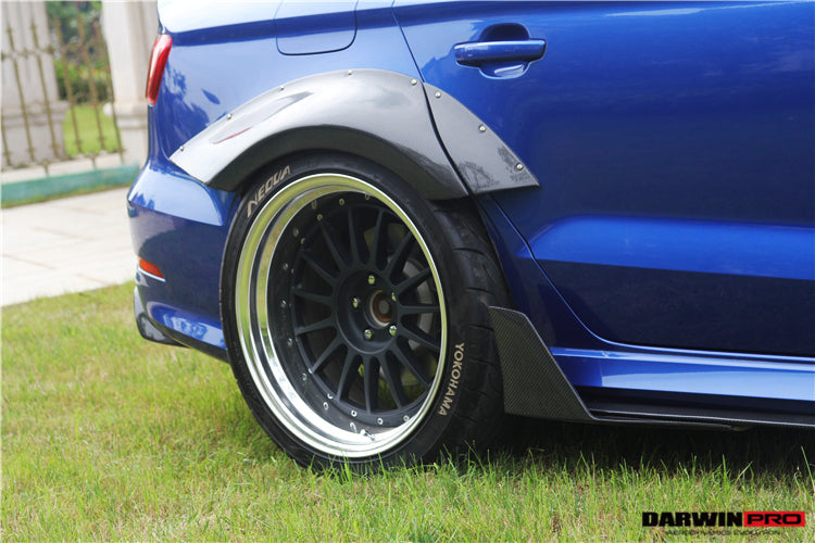 2013 - 2016 Audi S3 & A3 Sline Sedan BKSS Style Side Skirts with Winglets