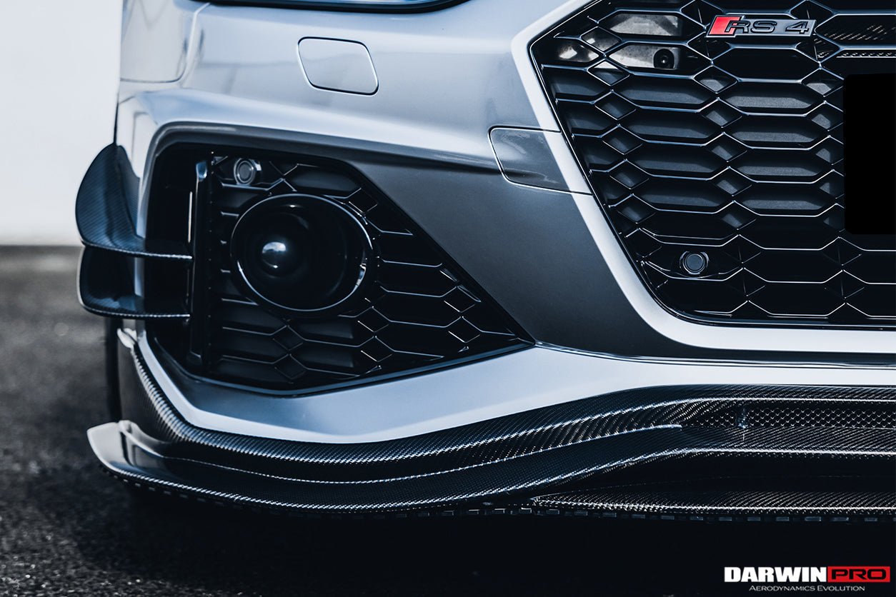 2020 - 2024 Audi RS4 B9.5 BKSS Style Carbon Fiber Front Bumper Canards