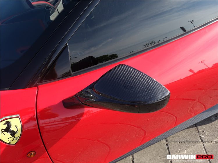 2010 - 2015 Ferrari 458 Coupe/Spyder/Speciale Dry Carbon Fiber Mirror Housing Replacement