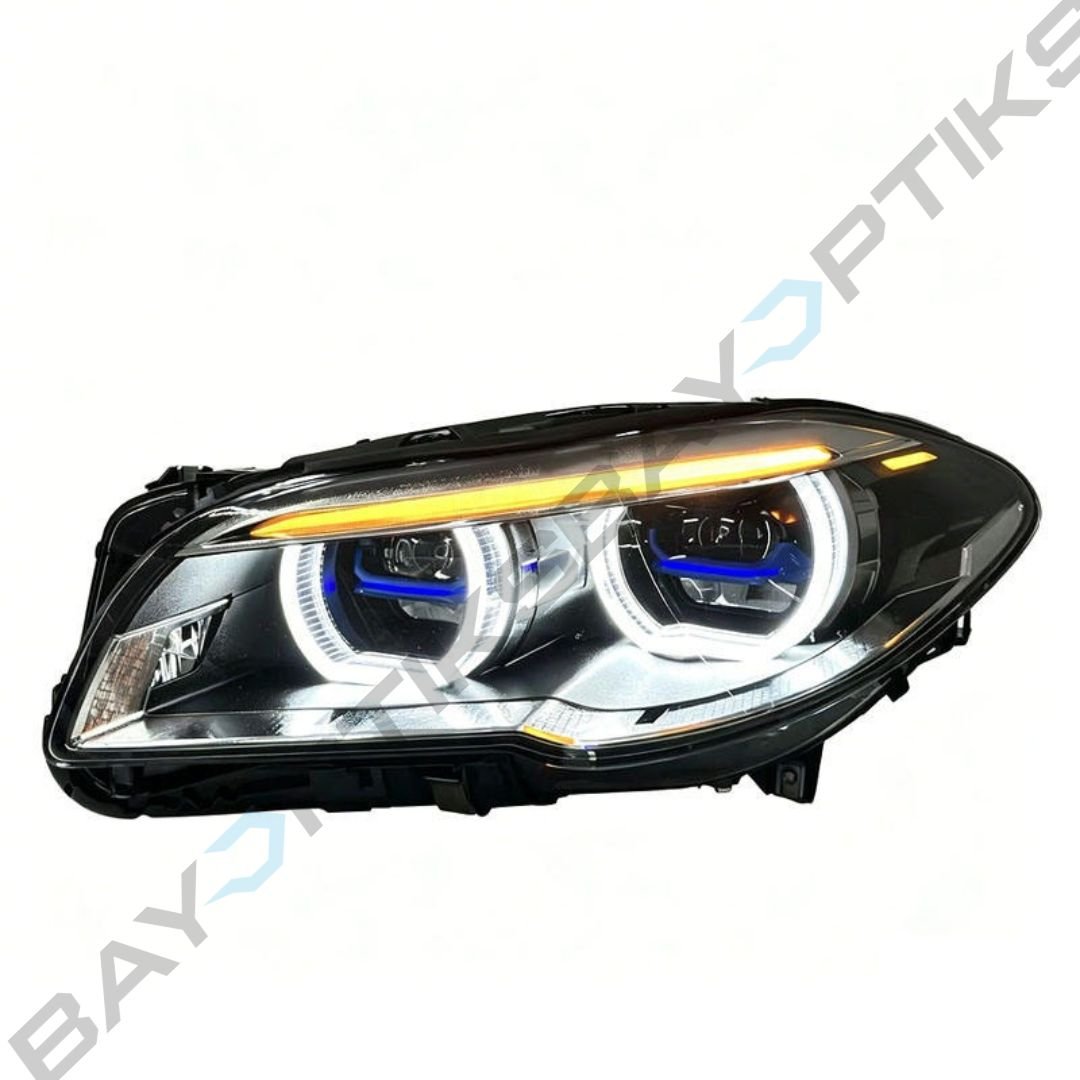 BMW F10 5 Series Laser Style Dual Projector CSL Yellow/White LED Headlights 2010–2017