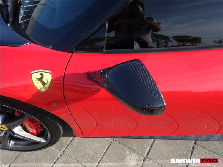 2010 - 2015 Ferrari 458 Coupe/Spyder/Speciale Dry Carbon Fiber Mirror Housing Replacement