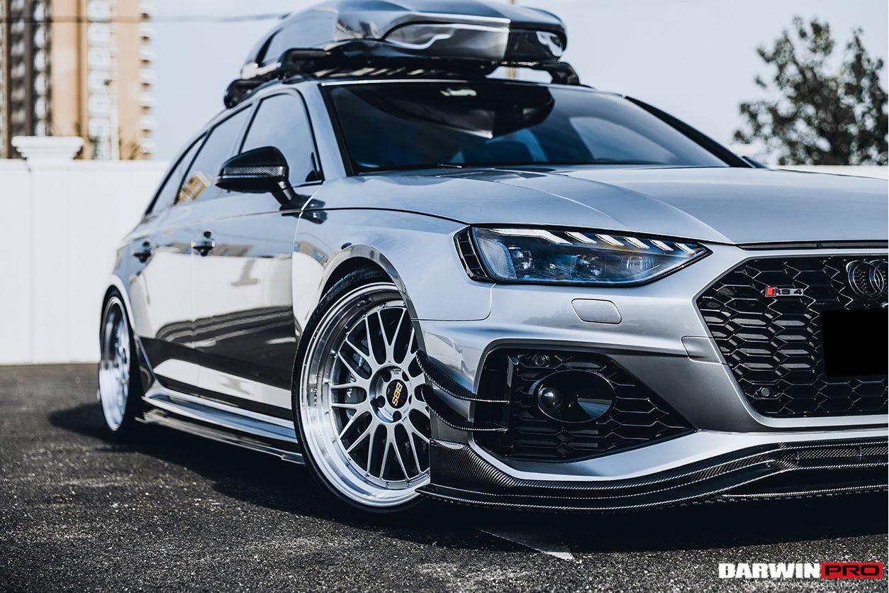 2020 - 2024 Audi RS4 B9.5 BKSS Style Carbon Fiber Front Bumper Canards