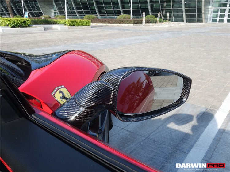 2010 - 2015 Ferrari 458 Coupe/Spyder/Speciale Dry Carbon Fiber Mirror Housing Replacement