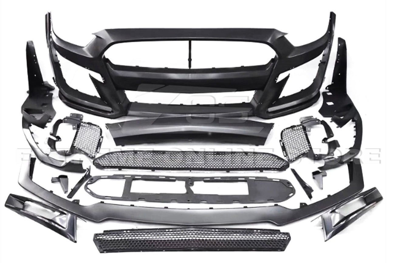 Ford Mustang S550 GT500 Style Conversion Full Body Kit Front Bumper Side Skirts High Wing 2015-2023