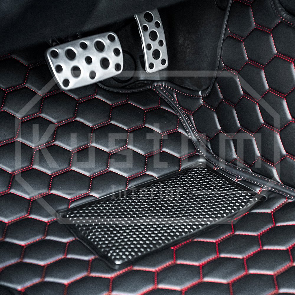 2022-2025 Toyota GR86 / Subaru BRZ Honeycomb Leather Floor Mat Liners