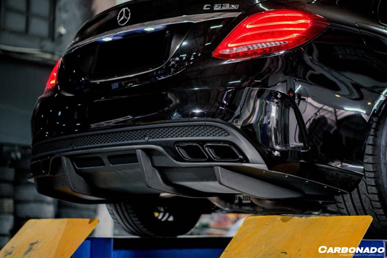 2015 - 2021 Mercedes Benz W205 C63/S AMG Sedan PS Style Rear Diffuser