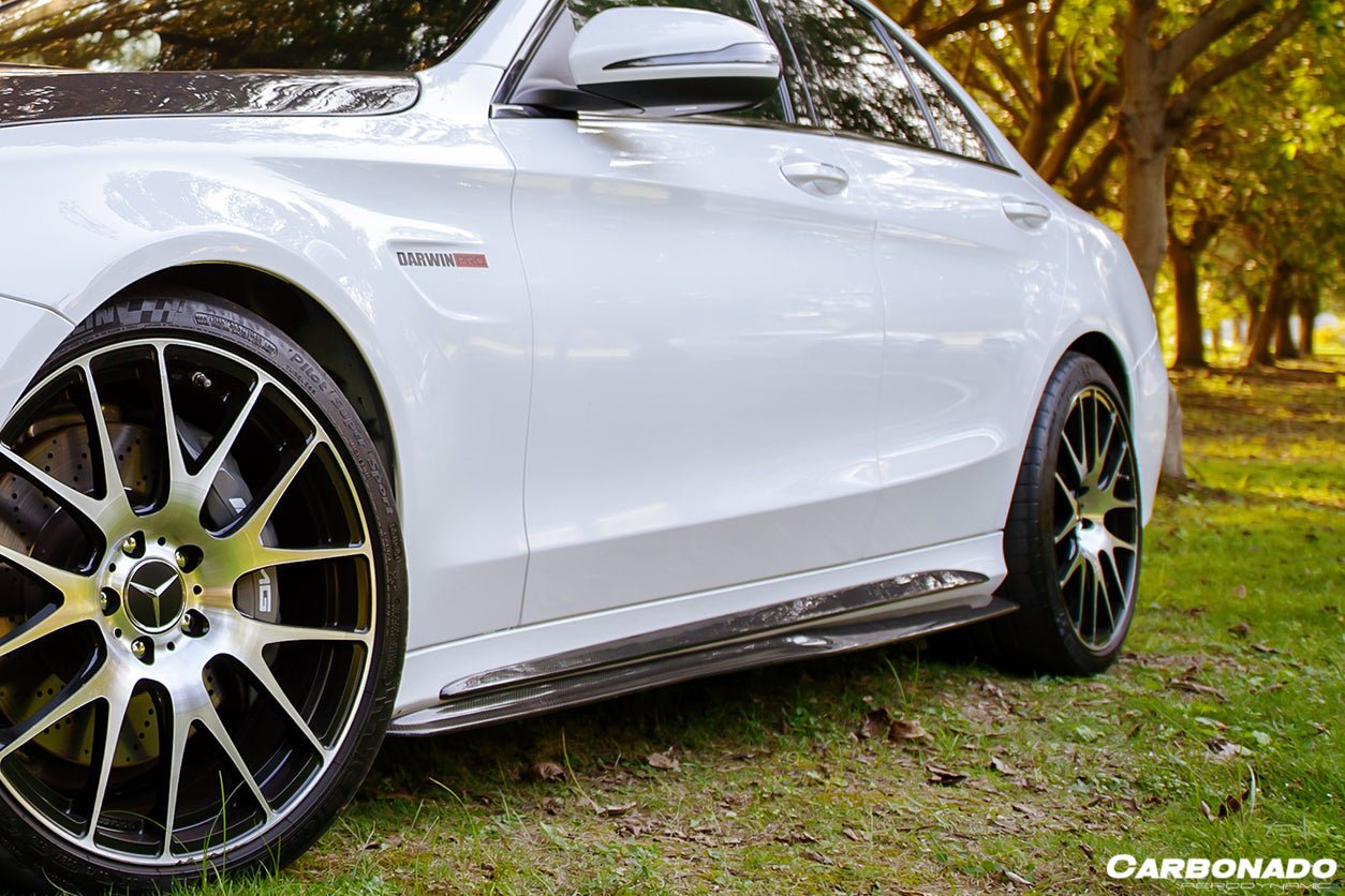 2015 - 2021 Mercedes Benz C-Class W205 Sedan PS Style Side Skirts