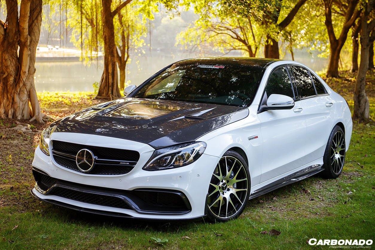 2015 - 2021 Mercedes Benz C-Class W205 Sedan PS Style Side Skirts