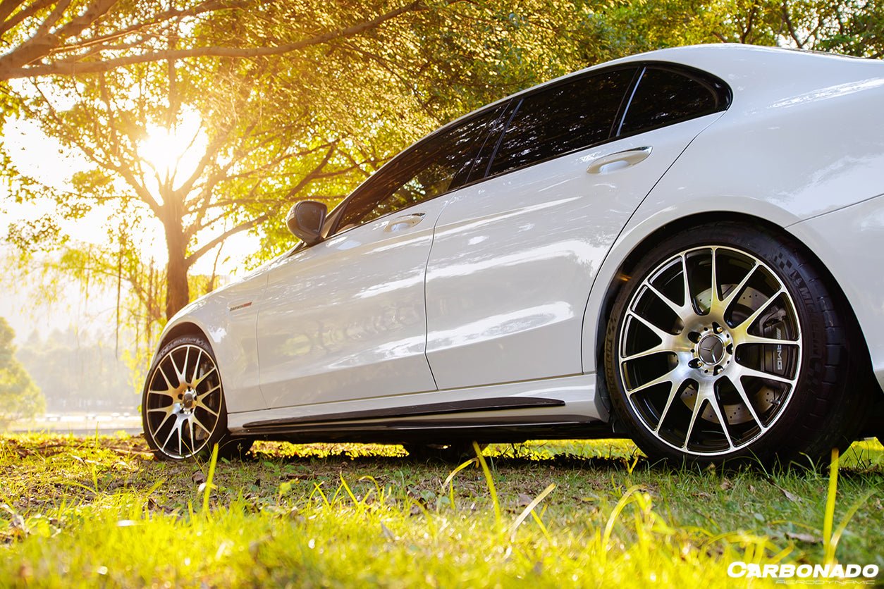 2015 - 2021 Mercedes Benz C-Class W205 Sedan PS Style Side Skirts