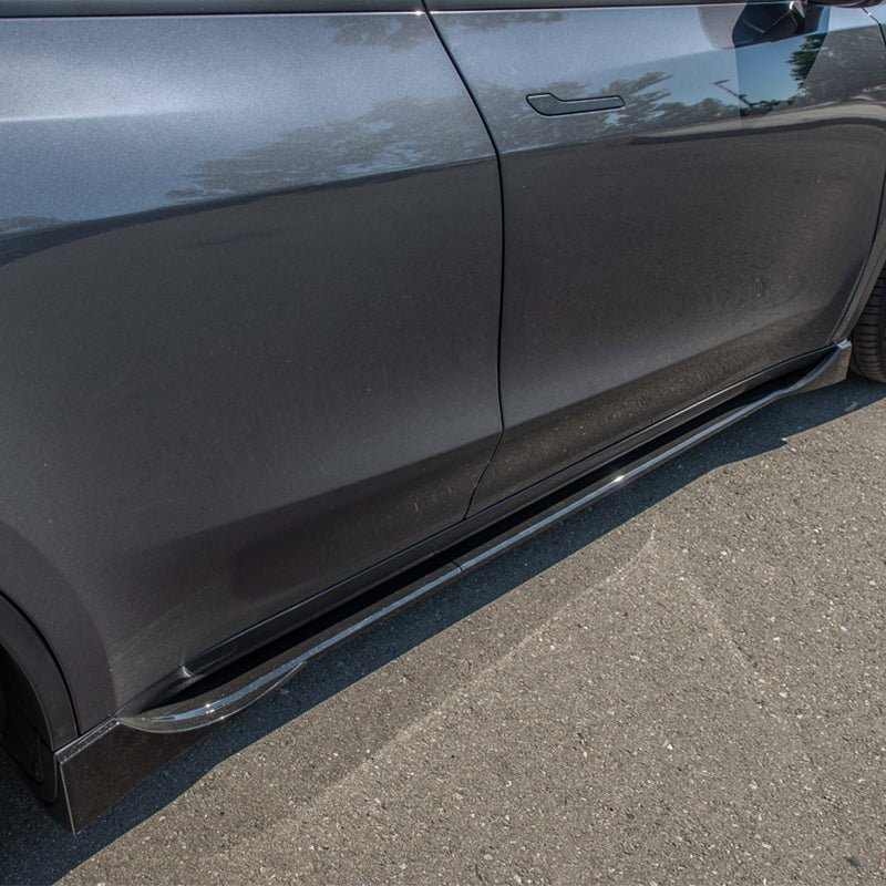 Tesla Model Y Performance Style Gloss Black Side Skirts Rocker Panels 2020-2024