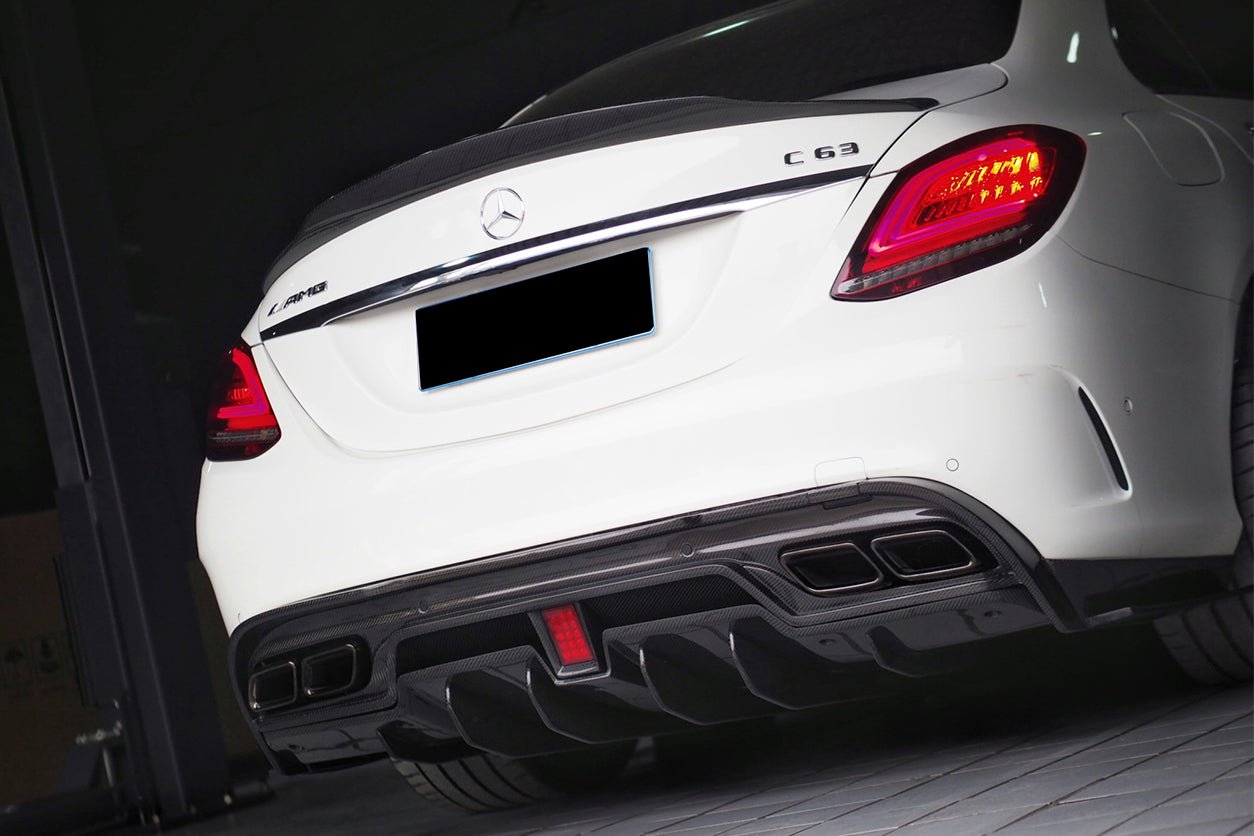 2015-2021 Mercedes Benz W205 C63/S AMG Sedan IMP Performance Carbon Fiber Rear Diffuser - DarwinPRO Aerodynamics