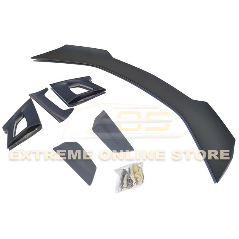 Chevrolet Camaro 6th Gen ZL1 1LE Style Gloss Black Carbon Fiber High Wing Rear Trunk Spoiler 2016-2024