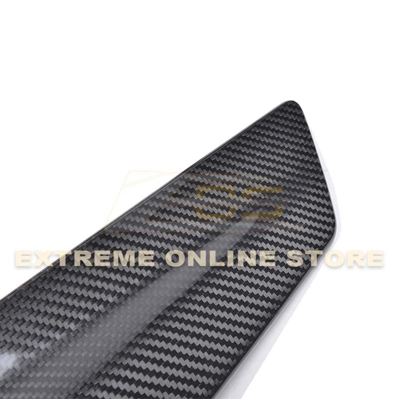 Chevrolet Camaro 6th Gen ZL1 1LE Style Gloss Black Carbon Fiber Rear Spoiler Side Winglets 2016-2024