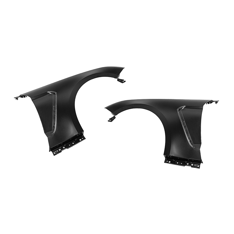 Ford Mustang S550 GT350 Style Matte Black Front Side Vented Fenders 2018-2023