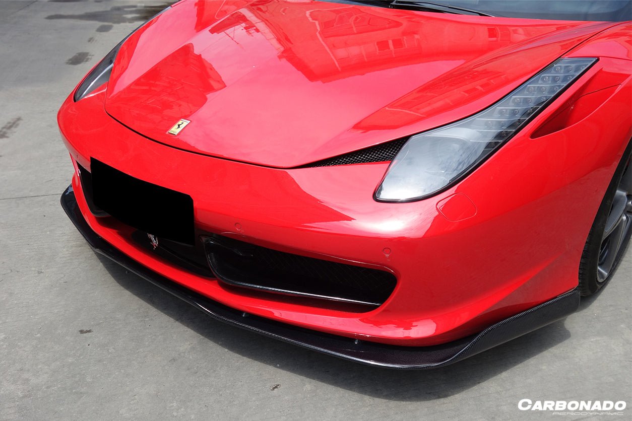 2010 - 2015 Ferrari 458 Coupe & Spyder AV Style Carbon Fiber Full Lip Body Kit