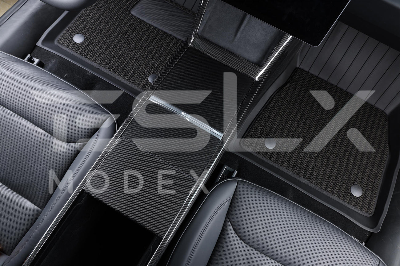Tesla Model 3 Highland / Model Y Carbon Fiber Interior Central Storage Box Cover 2024-Up