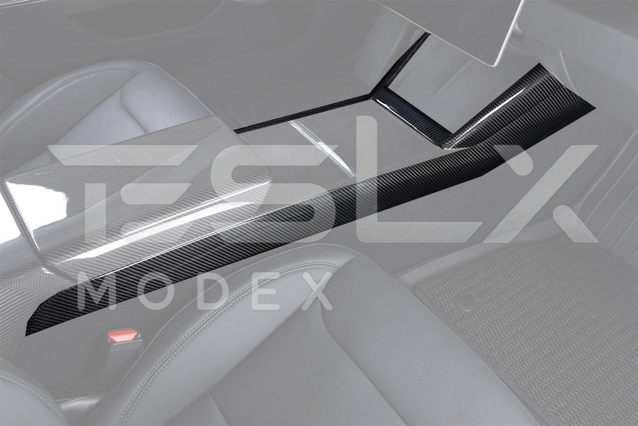 Tesla Model 3 Highland Model Y Carbon Fiber Interior Console Frame Trim 2024-2025