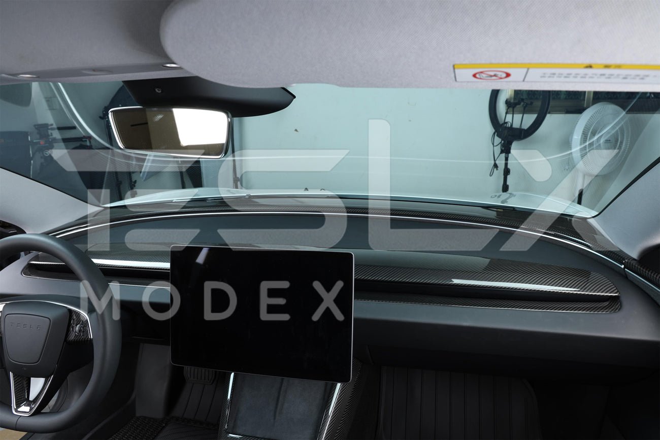 Tesla Model 3 Highland / Model Y Carbon Fiber Interior Front Center Air Outlet Frame Cover 2024-Up