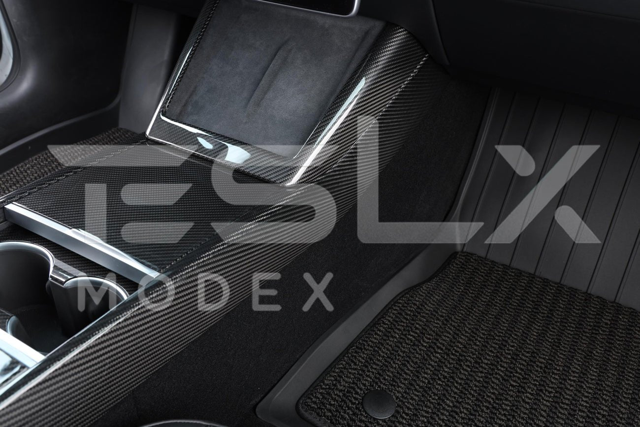 Tesla Model 3 Model Y Carbon Fiber Interior Center Console Shift Side Covers 2020-2025