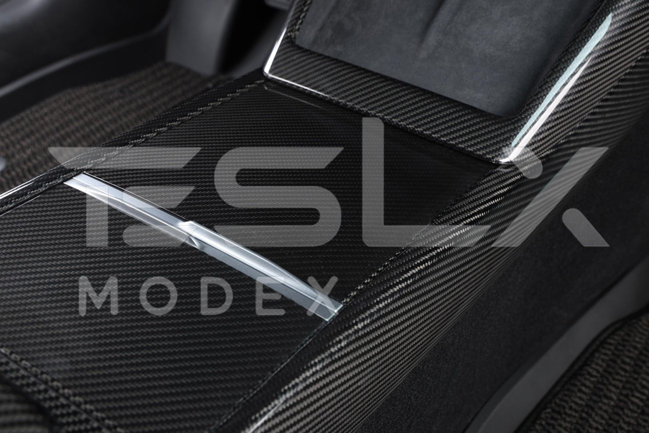 Tesla Model 3 Model Y Carbon Fiber Interior Center Console Shift Side Covers 2020-2025