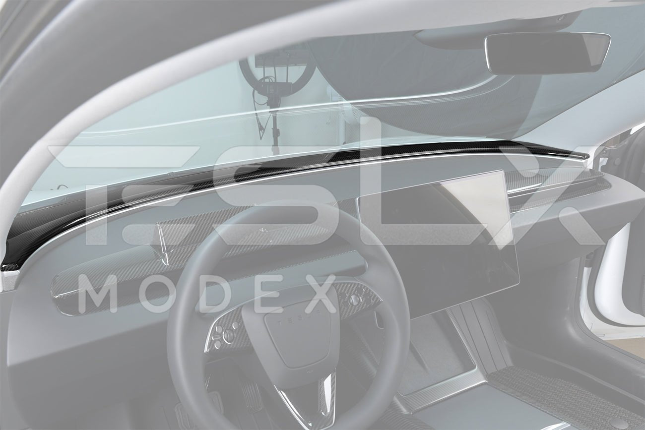 Tesla Model 3 Model Y Carbon Fiber Interior Instrument Trim Cover 2017-2024