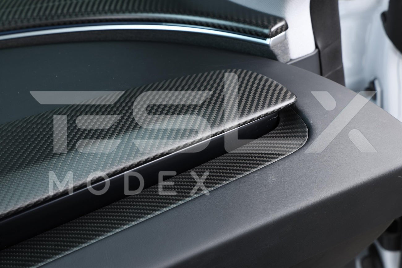 Tesla Model 3 Highland / Model Y Carbon Fiber Interior Front Center Air Outlet Frame Cover 2024-Up