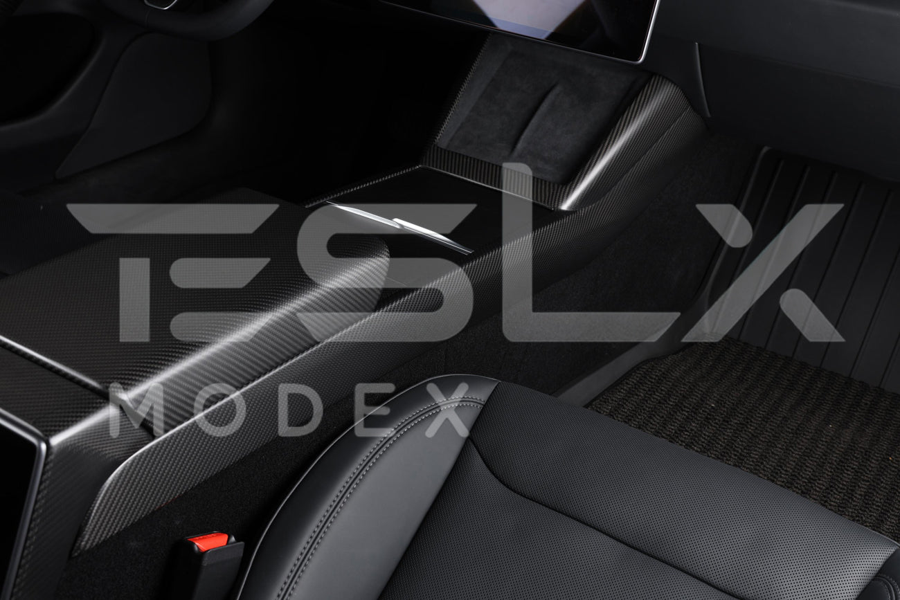 Tesla Model 3 Highland Model Y Carbon Fiber Interior Console Frame Trim 2024-2025