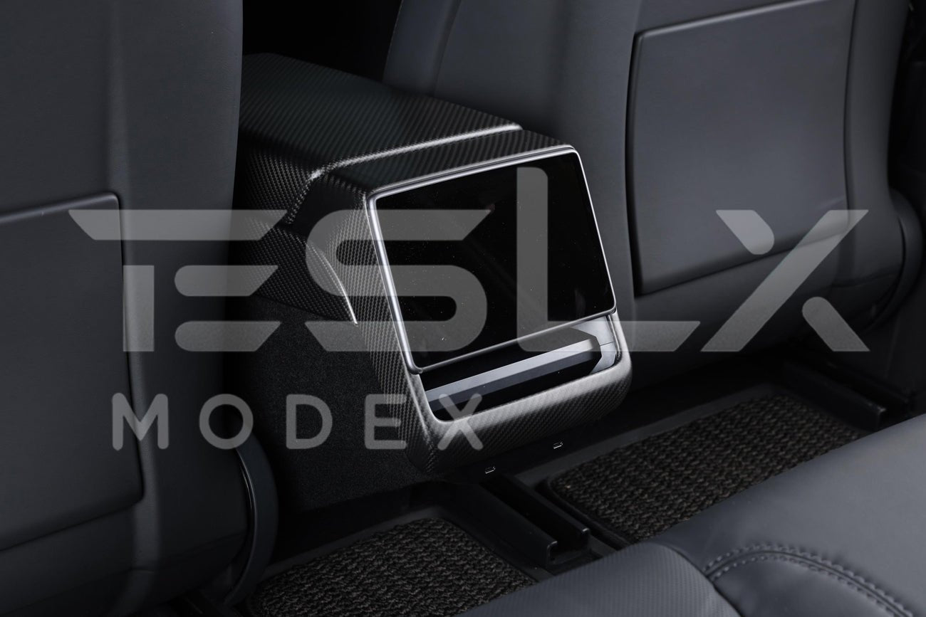 Tesla Model 3 Highland / Model Y Carbon Fiber Interior Rear Display Frame Cover 2024-Up
