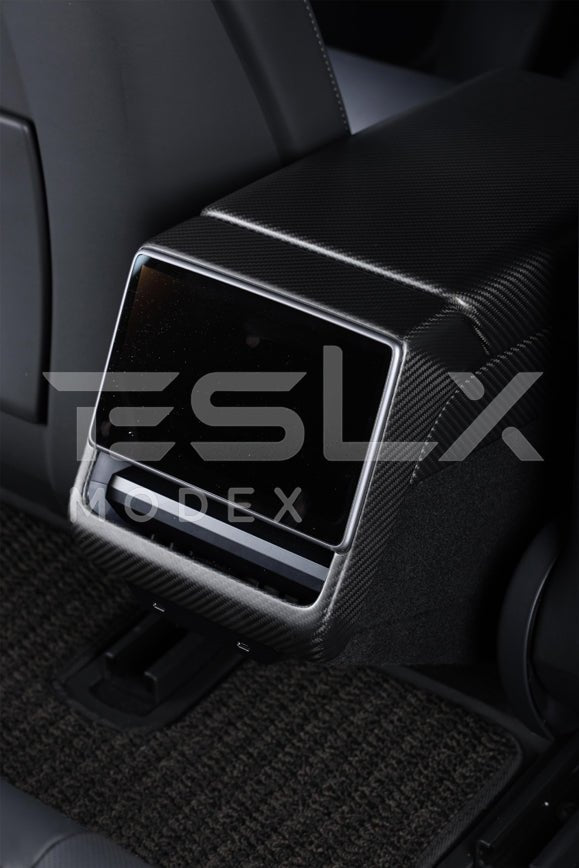 Tesla Model 3 Highland / Model Y Carbon Fiber Interior Rear Display Frame Cover 2024-Up