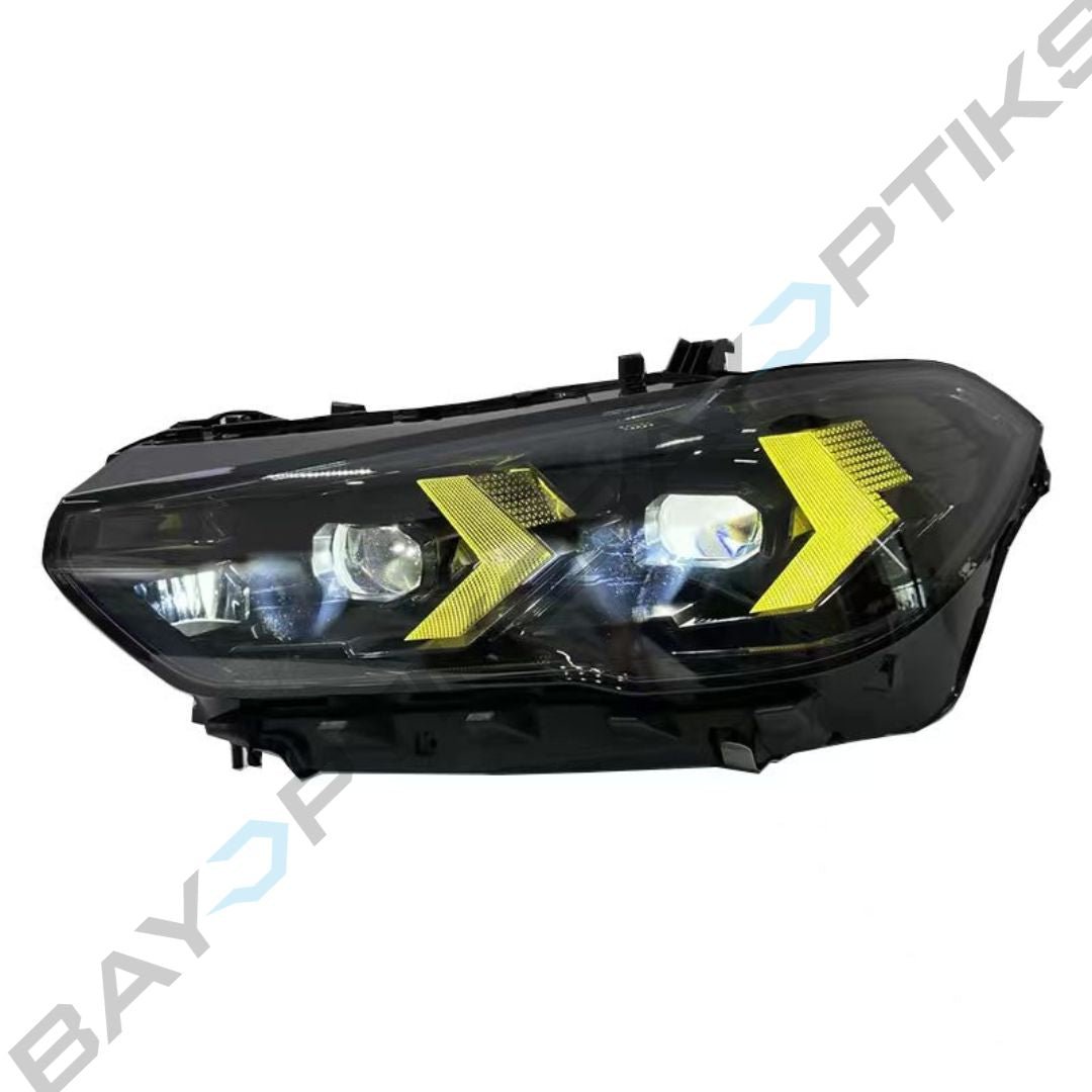 BMW X5 G05 G18 F95 Dual Color Yellow White LCI Style LED Headlights 2019-2022